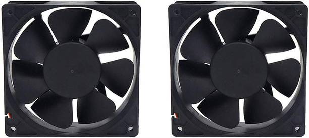 Electrobot 80mm 12V DC Cooling Fan Pack of 2 Cooler