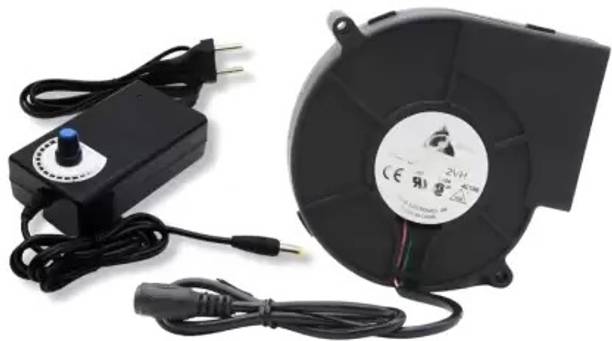 shoptron 12V 2.70A High-Speed DC Blower, 110V 220V AC Powered Fan with Speed Controller Cooler