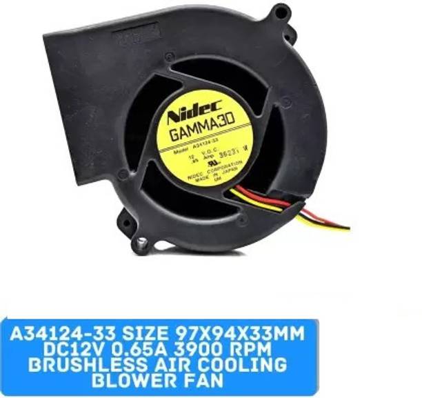 Electronic Spices 12v Blower Fan Size 97X94X33mm DC12V 0.65A 3900 RPM Brushless Air Cooling Cooler Cooling Fan All in one Cooler