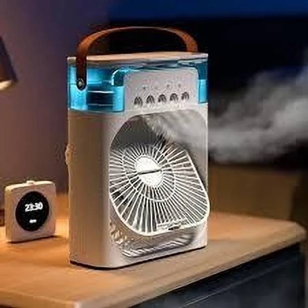SINGHALTRADE Mini Air Cooler with 7 Colors LED Light USB Air Cooler (Multicolor) Cooling Fan Cabinet Cooler