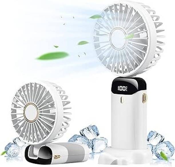 StonSell Powerful Hand Fan with Digital Display: Rechargeable Mini Fan for Office,Travel, Home Hand Fan USB Fan