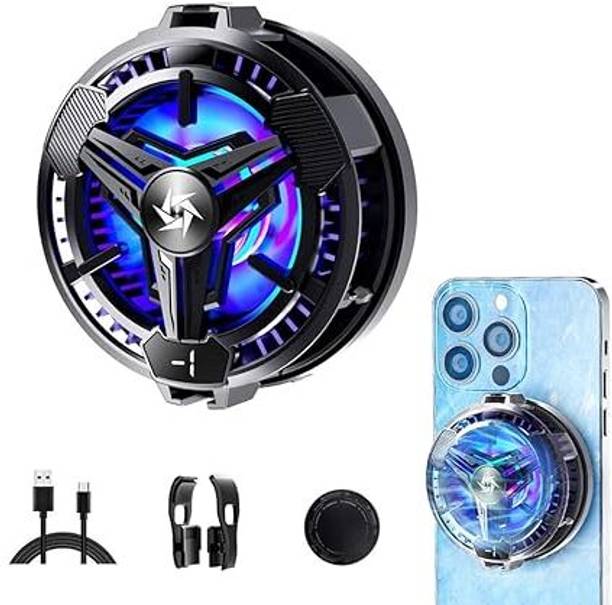 PAPLAJ ENTERPRISES Magnetic Adoption Mobile Cooling Fan for Mobile Suitable for Gaming Mobile 1 Fan Ergonomic Cooling Pad