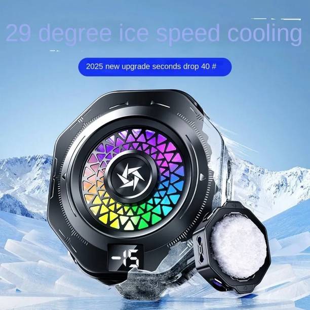 PAPLAJ ENTERPRISES NEW_Silent RGB Mobile Fan for Gamers – Fast Phone Cooling Pad 1 Fan Cooling Pad