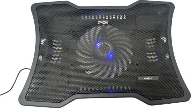 Frontech Laptop Air Cooling with LED Lights | 120mm with USB Port | Adjustable Height 1 Fan Cooling Pad