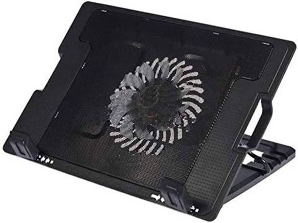 NP Tech NP-18 cooling pad with 5 adjustable height, 140mm silent fan for 9"- 17" laptops 1 Fan Cooling Pad