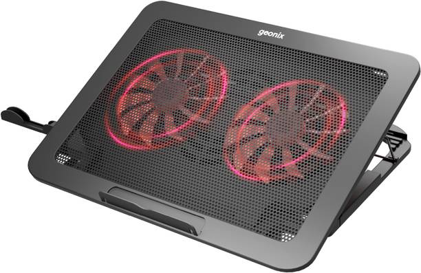 GEONIX GXLCP02FM 2 Fan Ergonomic Cooling Pad with Adjustable Height