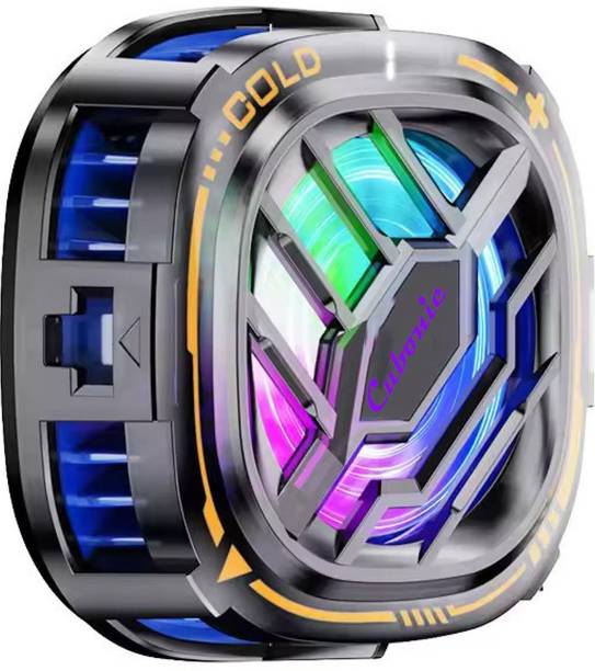 Cubonic X76 Ice Pro Phone Cooler Fan, RGB Portable Temperature Display Radiator Wired Magnetic Mobile Cooler, Cooling Pad, Enhanced Refrigeration Chip USB Fan