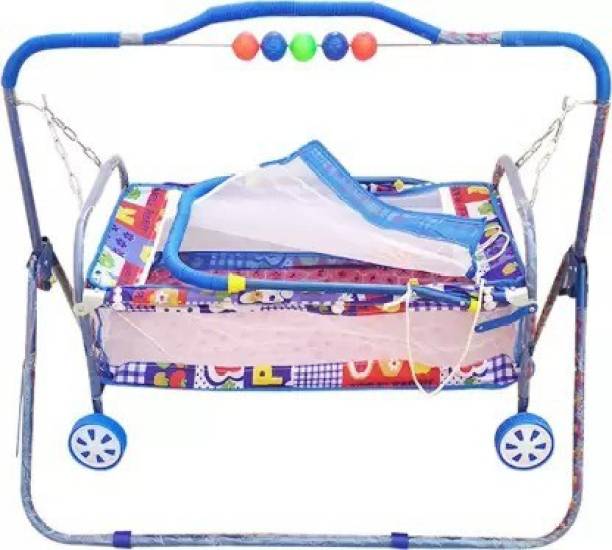 LUCKJIT New born baby cradle With Swing bassinet Cum Stroller(jhula) (palna) Bassine Bassinet