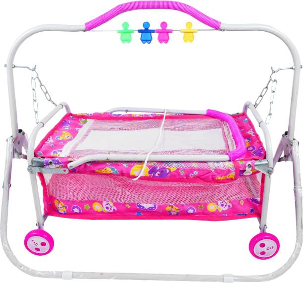 SWING N FLY Baby Cradle Mosquito Net Jhula Palna Stroller Infant & Toddler Beds Bassinet