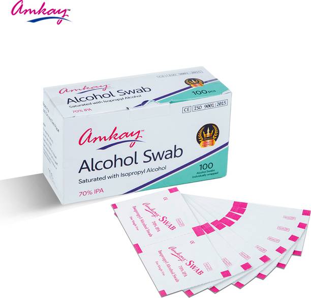 AMKAY Disposable Alcohol Swab | Sterile Antiseptic Cleaning Swab For Disinfection Use