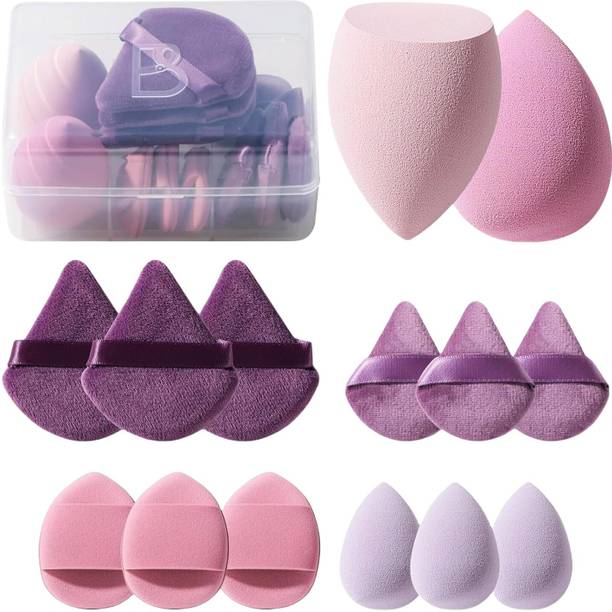 BS-MALL PROFESSIONAL SET 14 PCs Multi-color Makeup Sponge Set, Beauty Blender