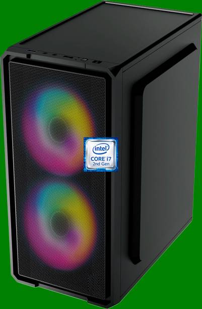 Longan Intel® Core™ i7-2600 Processor [IUM-N5] Dual RGB Fans | Gaming PC | Intel® Core™ i7 - 2600 Quad Core Processor (8 GB RAM/Intel® HD 2000 Graphics/256 GB SSD Capacity/Windows 11 Pro) Gaming Tower with MS Office