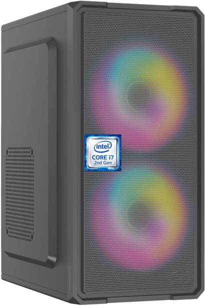 KEATZ Intel® Core™ i7-2600 [4 Cores, 8 Threads, 8MB Cache, 3.40 GHz] [COI-N5] Intel® Core™ i7 - 2600 Processor | Dual RGB Fans (8 GB RAM/Intel Ultra HD Graphics/256 GB SSD Capacity/Windows 11 Pro) Gaming Tower with MS Office