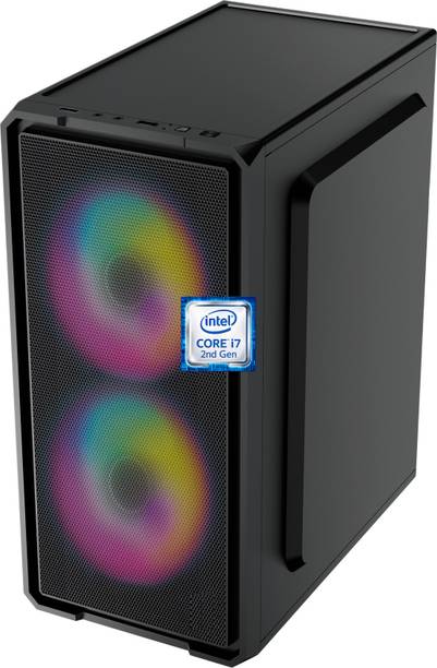 KL GOLD Intel® Core™ i7-2600 [4 Cores, 8 Threads, 8MB Cache, Up to 3.80 GHz] [CHS-N5] Intel Core i7 - 2600 Processor | Gaming Computer with RGB Fans (8 GB RAM/Intel® UHD Graphics/256 GB SSD Capacity/Windows 11 Pro) Gaming Tower with MS Office