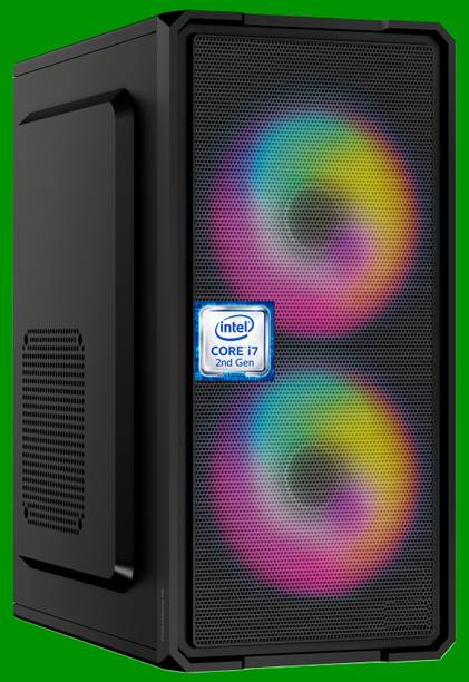 MSARUNA Intel Core i7-2600 Processor [4 Cores, 8 Threads, 3.40 GHz] [CEM-N5] Intel® Core™ i7 - 2600 Processor | Dual RGB Fans | Gaming PC (8 GB RAM/Intel UHD 2000 Graphics/256 GB SSD Capacity/Windows 11 Pro) Gaming Tower with MS Office
