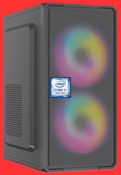 SOFTLINE Intel Core i7-2600 Quad Core Processor [8MB Smart Cache, 3.40 GHz] [HIE-N5] Intel Core i7 - 2600 Processor | Gaming PC | RGB-Majesty-N5 (8 GB RAM/Intel HD Graphics/256 GB SSD Capacity/Windows 11 Pro) Gaming Tower with MS Office