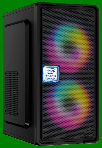 KEATZ Intel® Core™ i7 (2nd Gen) Processor [8MB Cache, 3.40 GHz] [AMI-N5] Intel Core i7 - 2600 Processor | Dual RGB Fans | Gaming PC (8 GB RAM/Intel Ultra HD Graphics/256 GB SSD Capacity/Windows 11 Pro) Gaming Tower with MS Office