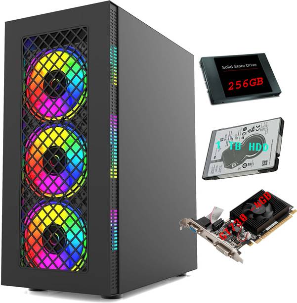 BrightPC BBD OFFERS 2025/GAMING I5 4GEN/16GB RAM/256GBNVME/1TB/4GB/NVIDIA GT730 GRAPHICS 4th Generation Intel® Core™ i5 Processors (16 GB RAM/Nvidia GT730 Graphics/1 TB Hard Disk/256 GB SSD Capacity/Windows 11 Pro/4 GB Graphics Memory) Mini Tower with MS Office