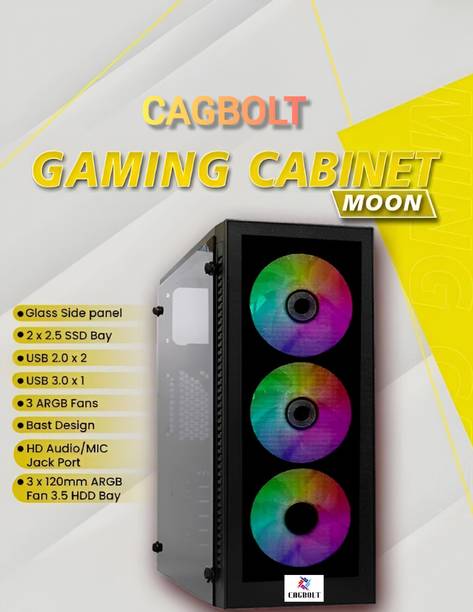 CAGBOLT CAGP-I5-2nd-Gen-16GB-500GB-128GB-GT-730 Intel Core i5 2nd Gen (16 GB RAM/NVIDIA GeForce GT 730 4GB Graphics/500 GB Hard Disk/128 GB SSD Capacity/Windows 10 (64-bit)/4 GB Graphics Memory) Gaming Tower