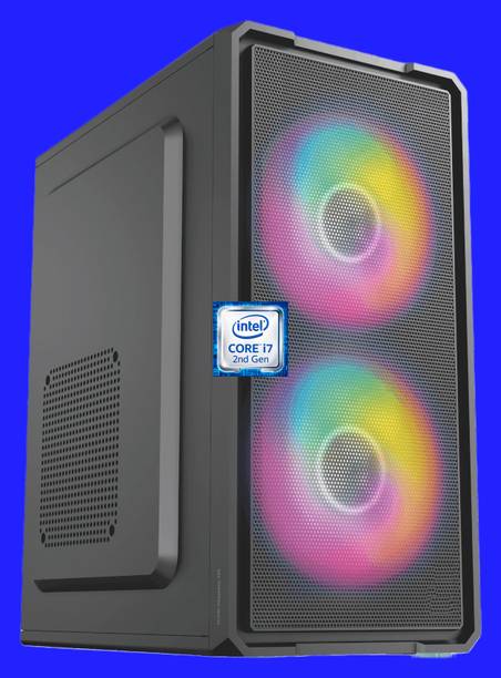 KLG Intel Core i7-2600 Processor [BIU-N5] Intel Core i7 - 2600 Quad Core Processor | Dual RGB Fans | Gaming PC (8 GB RAM/Intel® UHD Graphics/256 GB SSD Capacity/Windows 11 Pro) Gaming Tower with MS Office