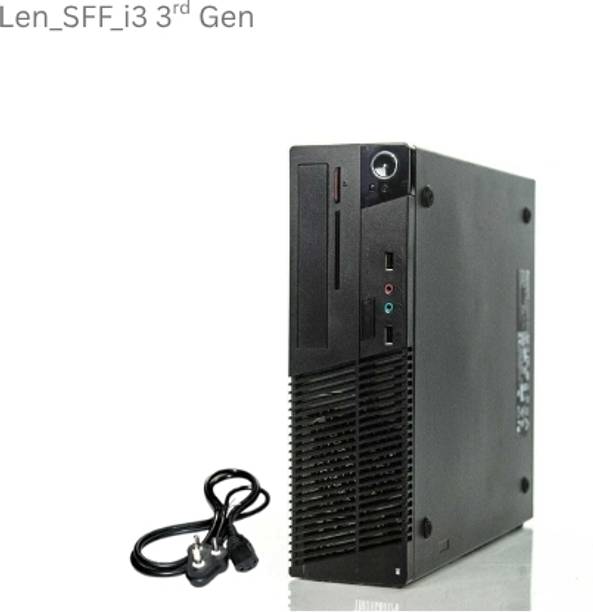 Nayajaisa Refurbished Len i3 3rd Gen 8-128+500 (8 GB RAM/Wi-Fi/MS Office/USB/Ethernet/Black/1 Month Warranty/ HD Graphics/500 GB Hard Disk/128 GB SSD Capacity/Windows 10 Pro (64-bit)) Ultra Tower with MS Office