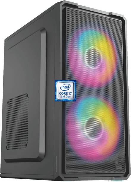 KL GOLD Core™ i7-2600 Processor [4 Cores, 8 Threads, 8MB Cache, Up to 3.80 GHz] [DXI-N5] Core i7 - 2600 Quad Core Processor | Dual RGB Fans | Gaming PC (8 GB RAM/Intel® HD 4K Graphics/256 GB SSD Capacity/Windows 11 Pro) Mini Gaming Tower with MS Office