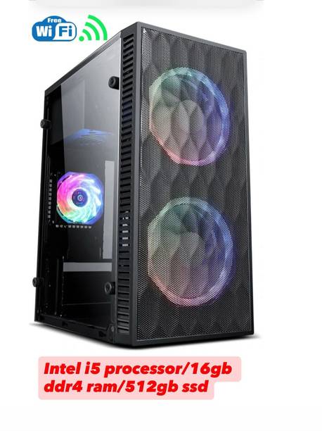 SOFTYZ processor i5 3470-16gb ram-512GB SSD INTEL CORE I5 3470 (16 GB RAM/3.60GHZ Graphics/512 GB Hard Disk/512 GB SSD Capacity/Windows 11 Pro/1gb GB Graphics Memory) Gaming Tower with MS Office