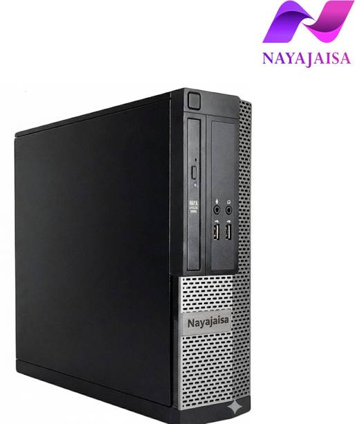 Nayajaisa Optiplex(Refurbished)390 SFF i3 2nd Gen 8-500+128 SSD (8 GB RAM/Wi-Fi/MS Office/USB/Ethernet/Black/1 Year warranty Graphics/500 GB Hard Disk/128 GB SSD Capacity/Windows 10 (64-bit)) Mini Tower with MS Office