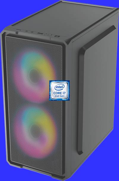 Longan Intel® Core™ i7 (2nd Gen) Processor [8MB Cache, Up to 3.80 GHz] [CJC-N5] Dual RGB Fans | Intel® Core™ i7 - 2600 Quad Core Processor (8 GB RAM/Intel® UHD Graphics/256 GB SSD Capacity/Windows 11 Pro) Gaming Tower with MS Office