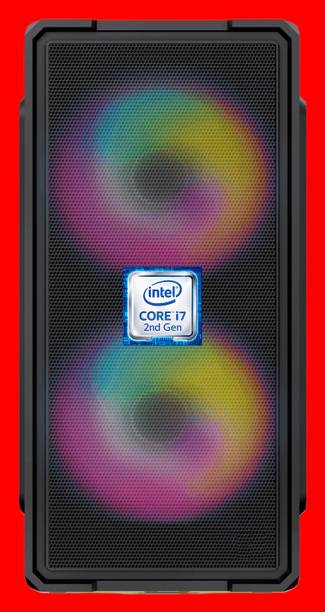 ShopSmart Intel® Core™ i7-2600 Quad Core Processor [8MB Cache, Up to 3.80 GHz] [IQA-N5] Intel Core i7 - 2600 Processor | Gaming PC | Dual RGB Fans (8 GB RAM/Intel UHD 2000 Graphics/256 GB SSD Capacity/Windows 11 Pro) Gaming Tower with MS Office