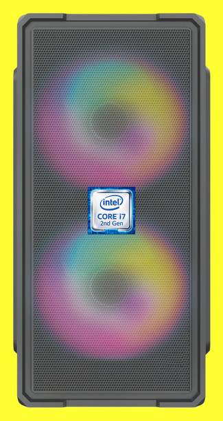 Longan Intel® Core™ i7-2600 Processor [4 Cores, 8 Threads, 3.40 GHz] [HMU-N5] RGB-Majesty-N5 | Gaming PC | Intel Core i7 - 2600 Quad Core Processor (8 GB RAM/Intel® HD 4K Graphics/256 GB SSD Capacity/Windows 11 Pro) Gaming Tower with MS Office