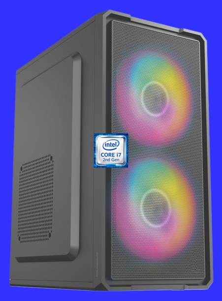 SOFTLINE Intel Core i7-2600 Quad Core Processor [8MB Cache, 3.40 GHz] [HGY-N5] Intel Core i7 - 2600 Processor | RGB-Majesty-N5 | Gaming PC (8 GB RAM/Intel UHD 4K Graphics/256 GB SSD Capacity/Windows 11 Pro) Gaming Tower with MS Office