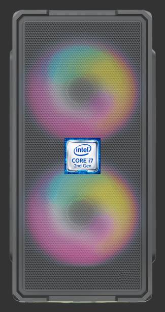 SOFTLINE Intel® Core™ i7-2600 Quad Core Processor [8MB Smart Cache, 3.40 GHz] [FEQ-N5] Intel® Core™ i7 - 2600 Processor | Gaming PC | RGB-Majesty-N5 (8 GB RAM/Intel® Ultra HD 4K Graphics/256 GB SSD Capacity/Windows 11 Pro) Gaming Tower with MS Office
