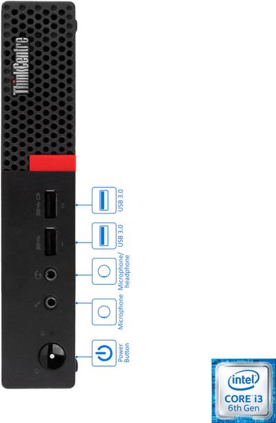Hayyo ThinkCentre Tiny PC | Core i3 Processor [3MB Smart Cache, 3.70 GHz] | S/N: HYQOJ QOJ (8 GB RAM/1.05 GHz Intel® HD 530 Graphics/500 GB Hard Disk/256 GB SSD Capacity/Windows 11 Pro) Mini Tower with MS Office