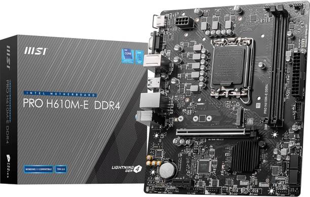 MSI PRO H610M-E DDR4 LGA 1700Socket Micro-ATX Intel H610 Chipset DDR4 Motherboard for Desktop
