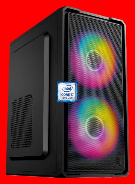 KL GOLD Intel® Core™ i7-2600 Processor [8MB Smart Cache, Up to 3.80 GHz] [ARG-N5] RGB-Majesty-N5 | Gaming PC | Intel Core i7 - 2600 Processor (8 GB RAM/Intel UHD 4K Graphics/256 GB SSD Capacity/Windows 11 Pro) Gaming Tower with MS Office