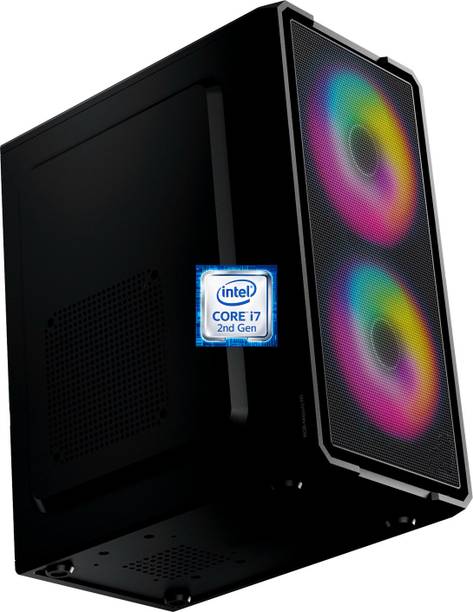SOFTLINE Core i7-2600 Processor [4 Cores, 8 Threads, 8MB Cache, Up to 3.80 GHz] [HJM-N5] Core i7 - 2600 Processor | Gaming PC with RGB Fans (8 GB RAM/Intel UHD 2000 Graphics/256 GB SSD Capacity/Windows 11 Pro) Mini Gaming Tower with MS Office