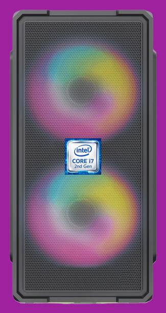 Longan Intel® Core™ i7-2600 Quad Core Processor [8MB Smart Cache, 3.40 GHz] [EXS-N5] Dual RGB Fans | Intel Core i7 - 2600 Quad Core Processor (8 GB RAM/Intel® Ultra HD 4K Graphics/256 GB SSD Capacity/Windows 11 Pro) Gaming Tower with MS Office