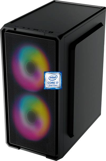 KEATZ Intel Core i7-2600 Quad Core Processor [8MB Smart Cache, 3.40 GHz] [CNO-N5] Gaming Computer with RGB Fans | Intel Core i7 - 2600 Quad Core Processor (8 GB RAM/Intel HD Graphics/256 GB SSD Capacity/Windows 11 Pro) Gaming Tower with MS Office
