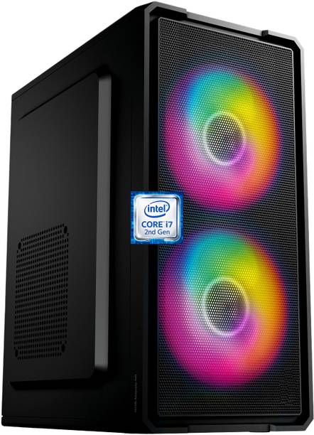 KEATZ Core i7-2600 Processor [8MB Cache, 3.40 GHz] [CMC-N5] Gaming PC with RGB Fans | Core i7 - 2600 Processor (8 GB RAM/Intel UHD 2000 Graphics/256 GB SSD Capacity/Windows 11 Pro) Mini Gaming Tower with MS Office