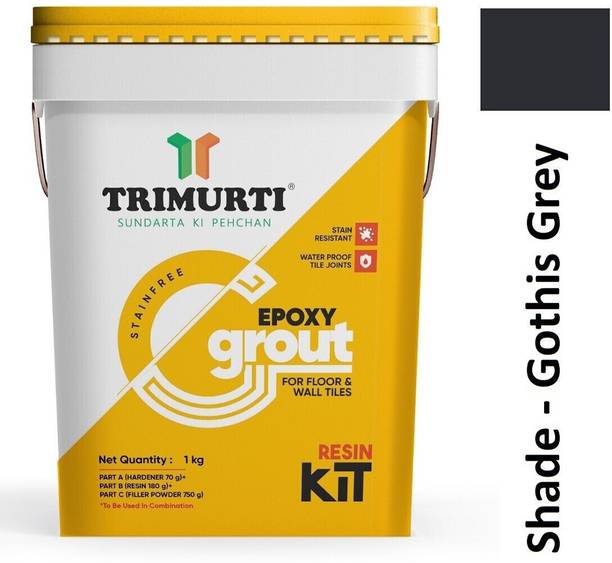 Trimurti Stain-free Epoxy Grout for Floor & Wall Tiles Gothic Grey Crack Filler