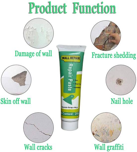 MetriteINDIA Wall Repair Paste for Filling Cracks, Holes, Easy wall/Tiles repair kit G49 Adhesive