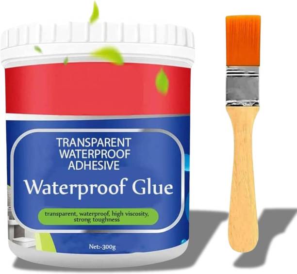 QOZWEID Waterproof Crack Seal Glue 300 gm with Brush for Roof Leakage Solution