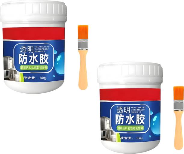 Bizbee 2Pcs Invisible Waterproof Glue Clear Gel Bathroom Concrete Paint No Leak Adhesiv Crack Filler