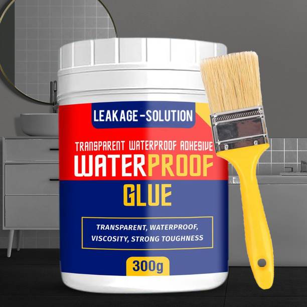 QWEPTY Leakage Solution Glue for Roof with Brush Transparent Waterproof Resin Epoxy Crack Filler