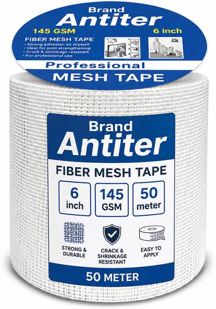 Antiter 6 inch Fiber Mesh 145 GSM, 50 Meter Length, Crack filler in Wall Plastering. Crack Filler