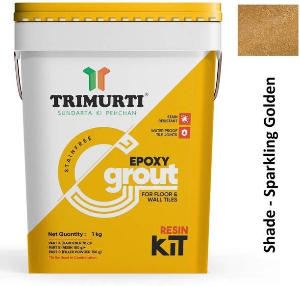 Trimurti Stain-free Epoxy Grout for Floor & Wall Tiles Sparkling Golden Crack Filler