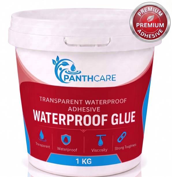 PANTHCARE 1KG Transparent Waterproof Glue with Brush for Roof Leakage Adhesive (1 kg) Crack Filler