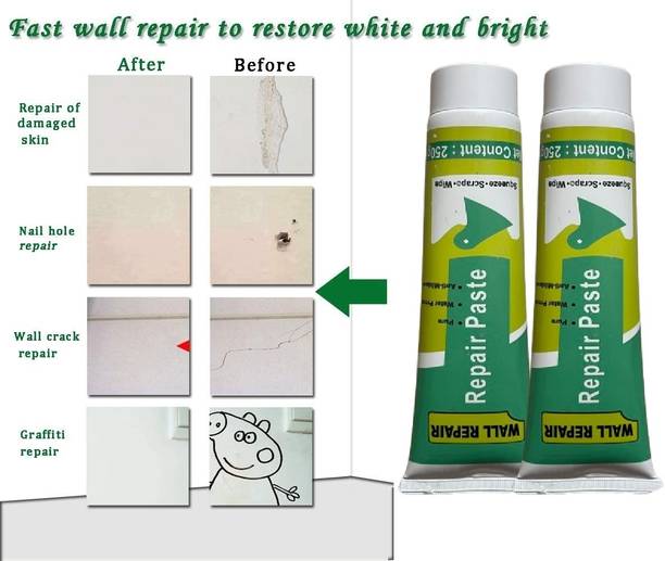 MetriteINDIA 2QTY Waterproof Wall Crack Filler paste For Wall, Tiles GAP, Wood & Plaster T51 Crack Filler