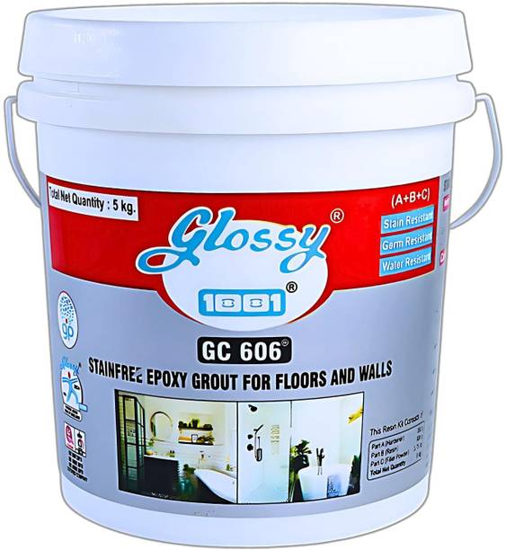 1001 GLOSSY Epoxy Grout for Wall & Floor Tiles. - 5kg Kit B.White Crack Filler